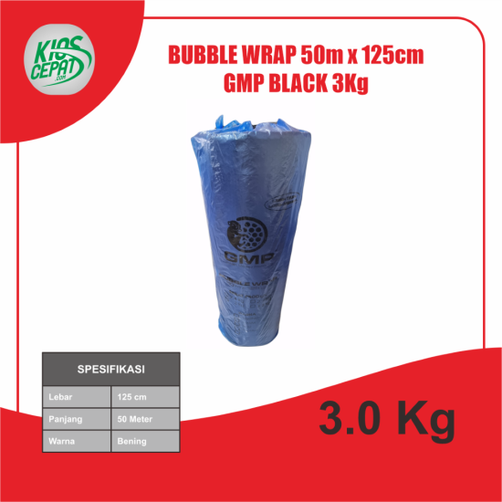 Bubble Wrap (50m x 125cm) GMP - BLACK
