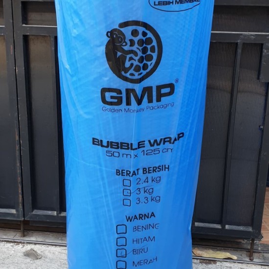 Bubble Wrap (50m x 125cm) GMP - BLUE