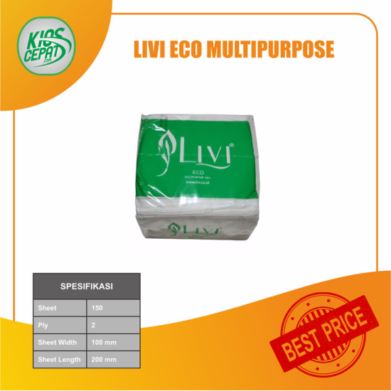 Tissue LIVI ECO Multipurpose 150s (Tisu Meja Makan)