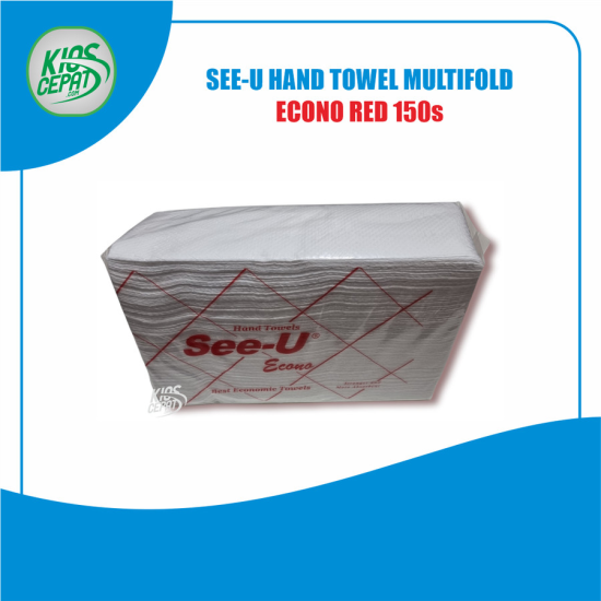 SEE-U HAND TOWEL Multifold ECONO RED 150s