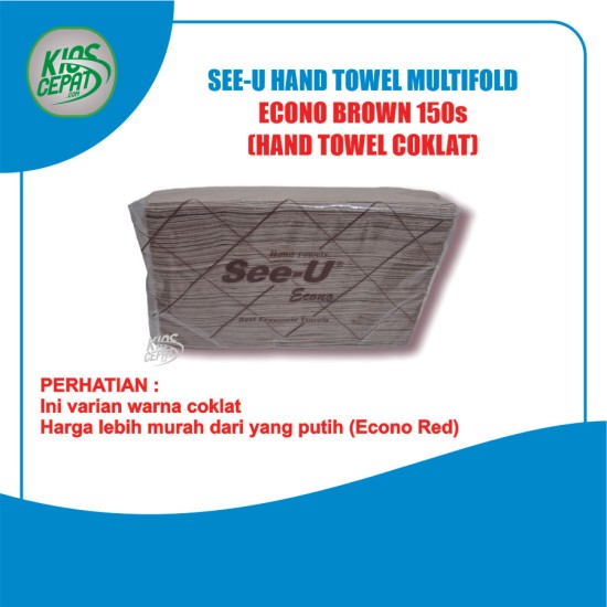 SEE-U Hand Towel Multifold ECONO BROWN 150s